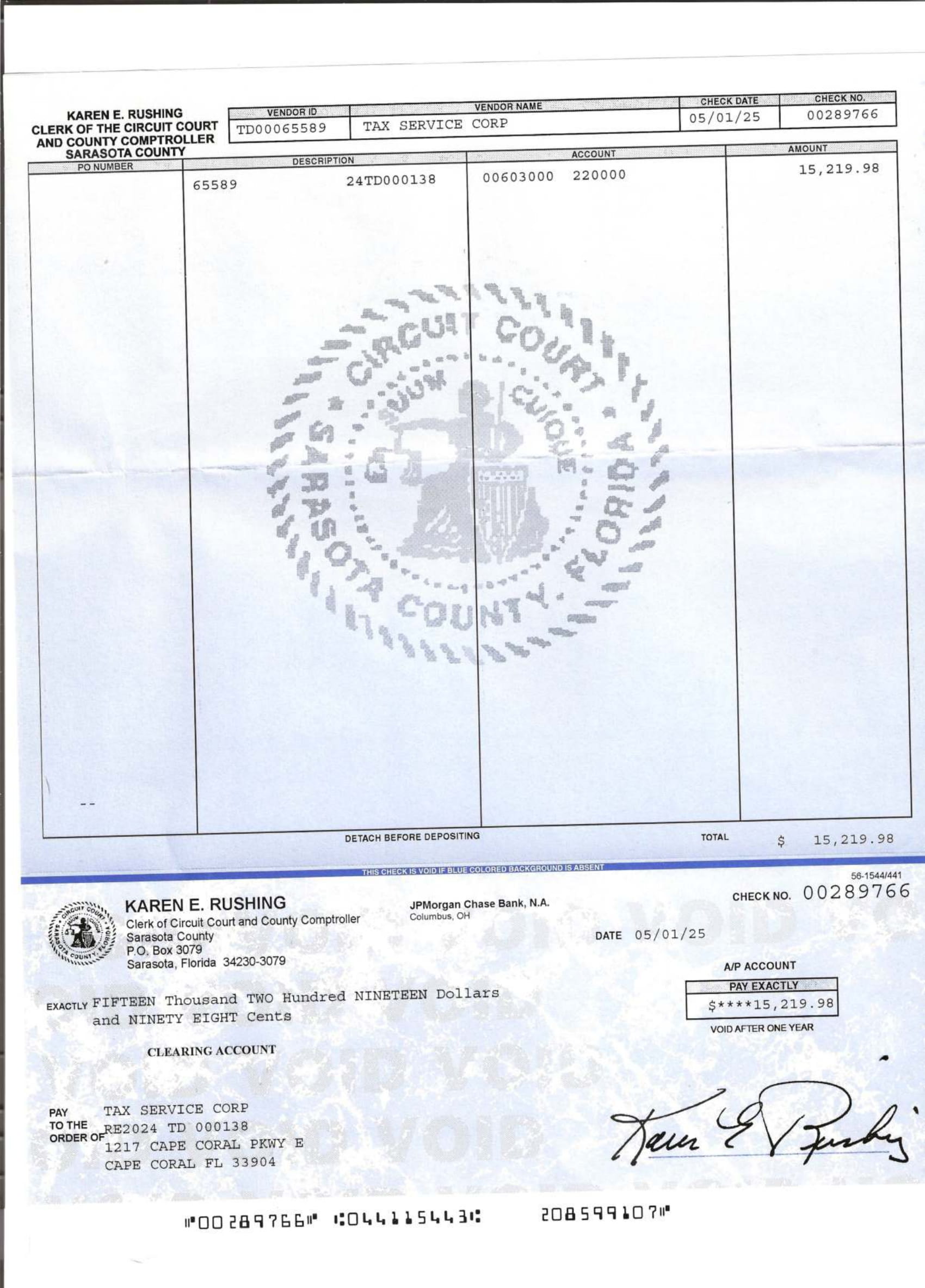cheque three from the state